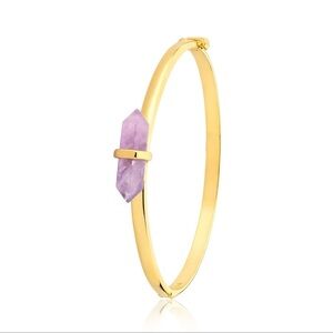 18k Gold Plated Bracelet with Amethyst